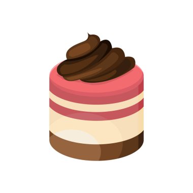 Resimde buzlanma çikolata ile lezzetli tek yumuşak kek