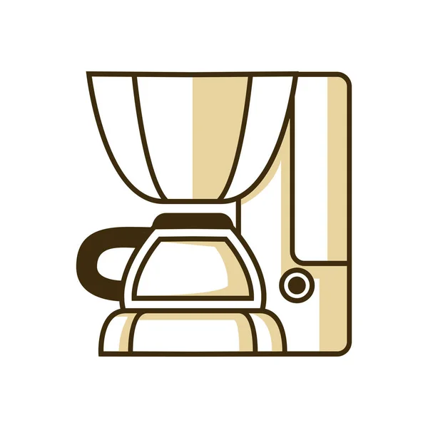 Espresso Maker makine kafe ekipman illüstrasyon — Stok Vektör