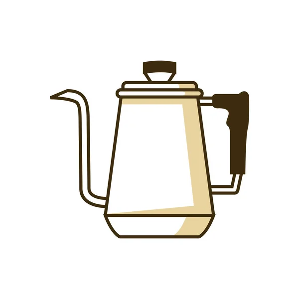 Kettle Coffee Shop Equipment Illustration — Stock Vector