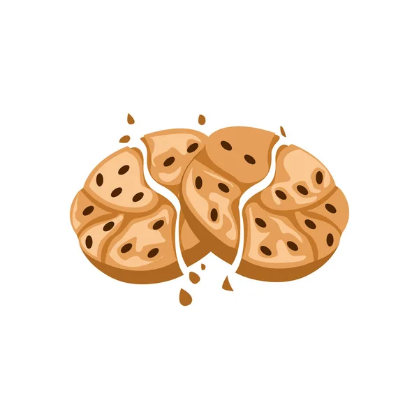 Cookies Cruncht spricka Illustration — Stock vektor