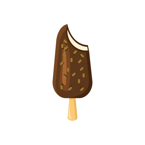 Ilustración de helado de palillo de chocolate — Archivo Imágenes Vectoriales