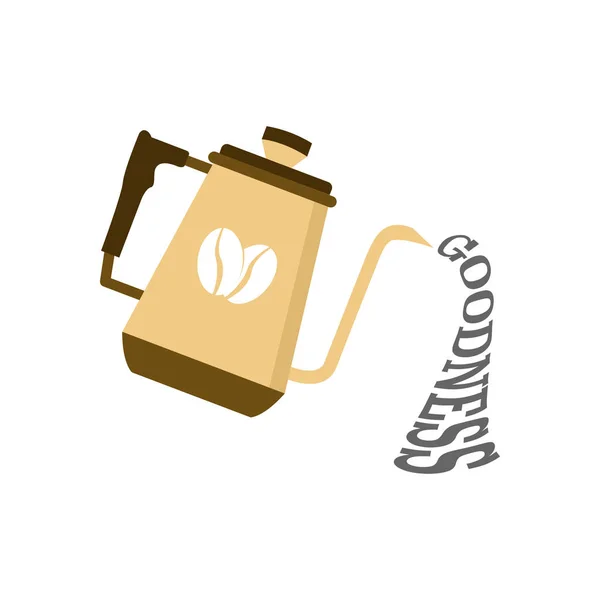Gieten van goedheid koffie afbeelding ontwerp — Stockvector