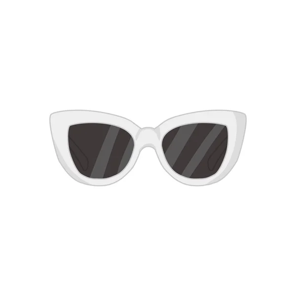 Εικονογράφηση στοιχείο στυλ μόδας γυαλιά ηλίου λευκά — Διανυσματικό Αρχείο