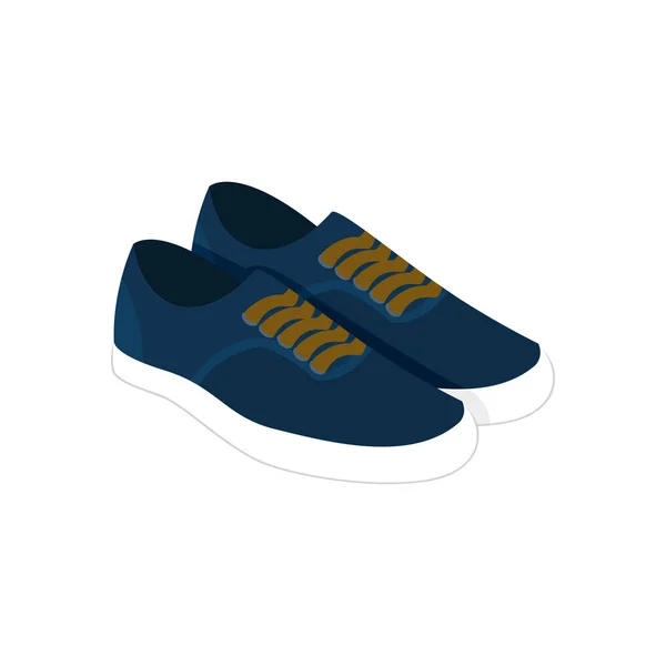 Par Azul Sapatos Casuais Sapatilhas Moda Estilo Vetor Ilustração Gráfica — Vetor de Stock