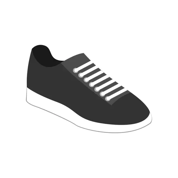 Chaussures Baskets Décontractées Grises Style Mode Article Illustration Vectorielle Conception — Image vectorielle
