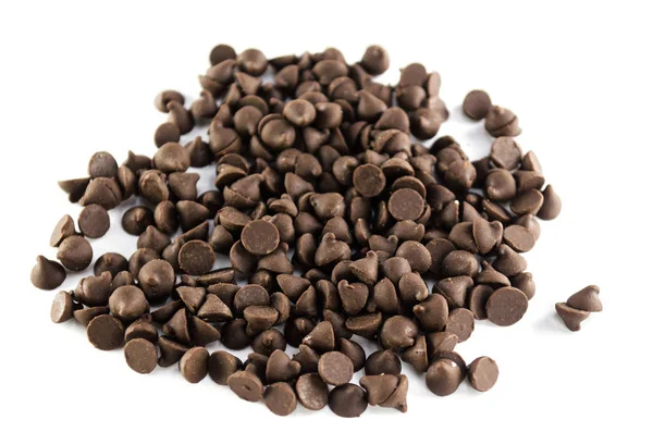 Chocolate chip on white background — Stock Photo, Image
