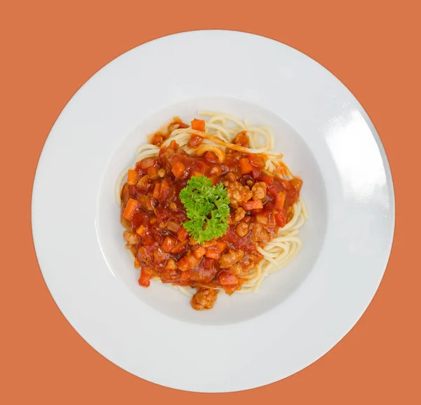 Espaguetis salsa roja —  Fotos de Stock