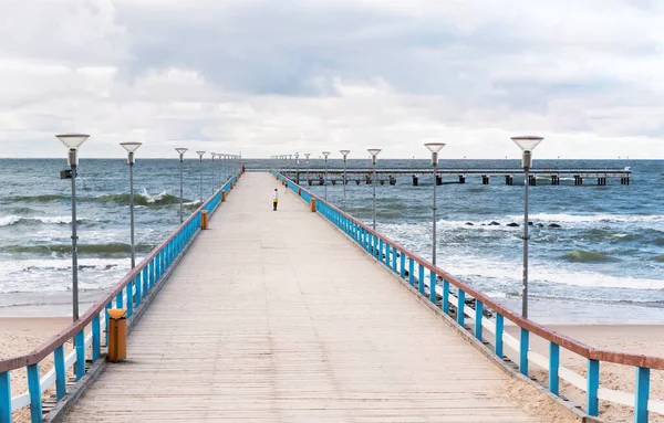 从Palanga桥到立陶宛波罗的海的风景 — 图库照片