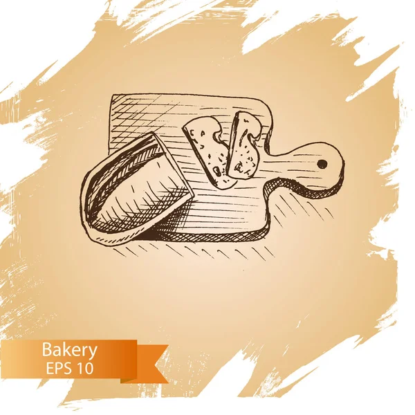 Obrázek skici - pekařství. — Stockový vektor