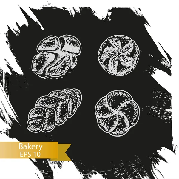  illüstrasyon kroki - ekmek. çörekler, puffs