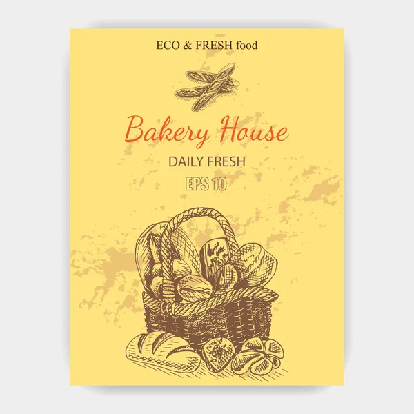 Fresh pastry card — Stock Vector