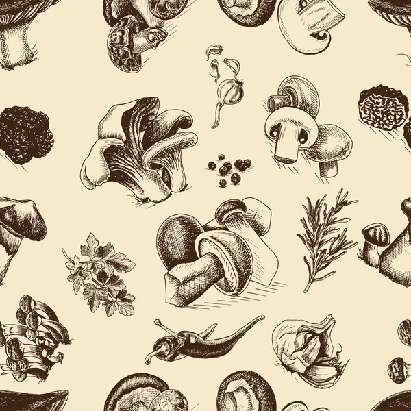 Illustration sketch - mushrooms — Stock Illustration Illustration sketch - mushrooms Stock Illustration