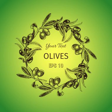 zeytin dalı çelenk.