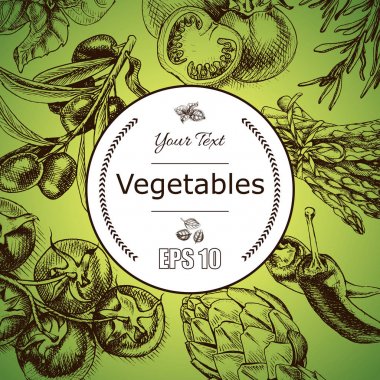 arka plan kroki otlar, domates. 