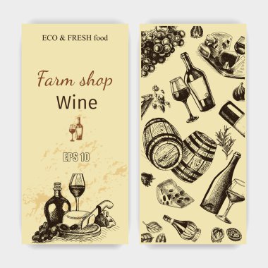 şarap ve peynir yemek kartları