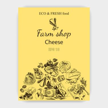 peynir yemek kartı taslağını