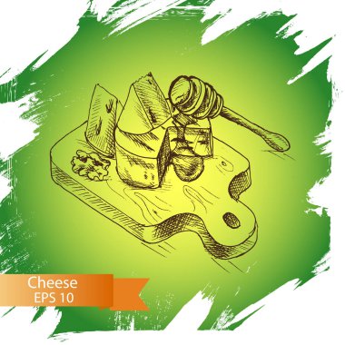 Resepsiyon gıda kartındaki peynir