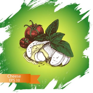 salata caprese yemek kartı taslağını