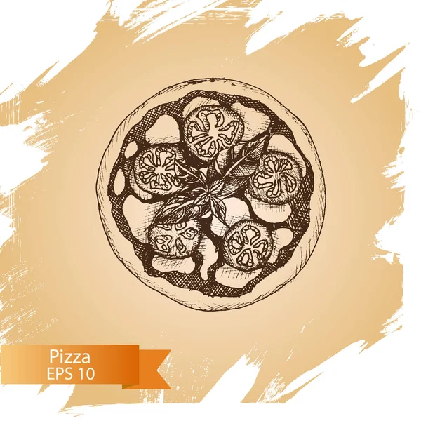 Pizza food card italiana — Vettoriale Stock