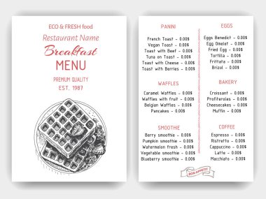 kahvaltı menüsü afiş