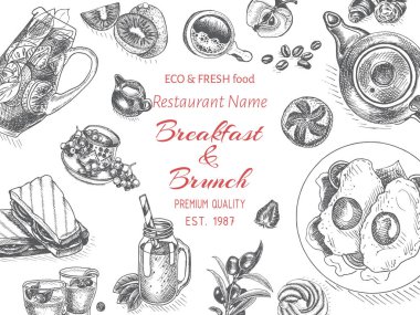 Doodle kahvaltı menüsü