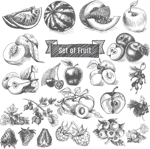 Diseño de fondo de frutas — Archivo Imágenes Vectoriales