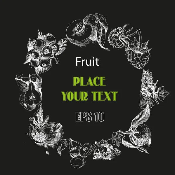 Diseño de fondo de frutas — Archivo Imágenes Vectoriales