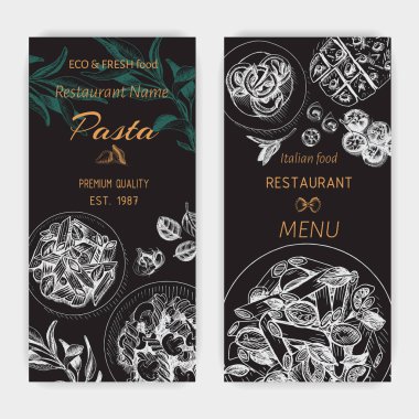 Kartı menüsü İtalyan restoranı