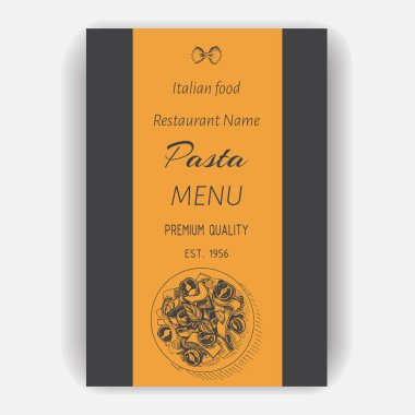 Kartı menüsü İtalyan restoranı