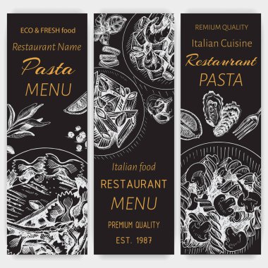 Kartı menüsü İtalyan restoranı