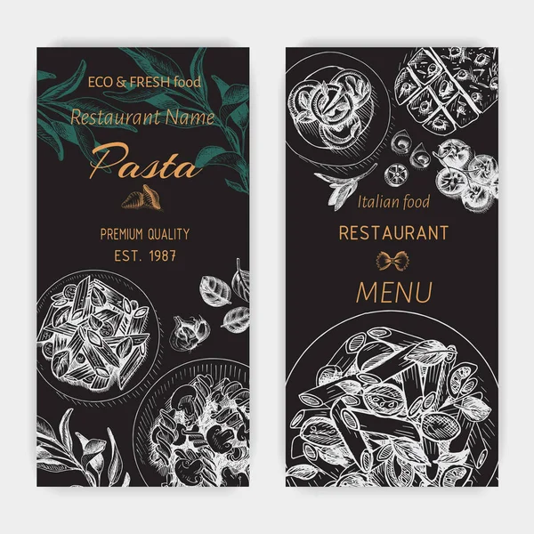 Kartı menüsü İtalyan restoranı