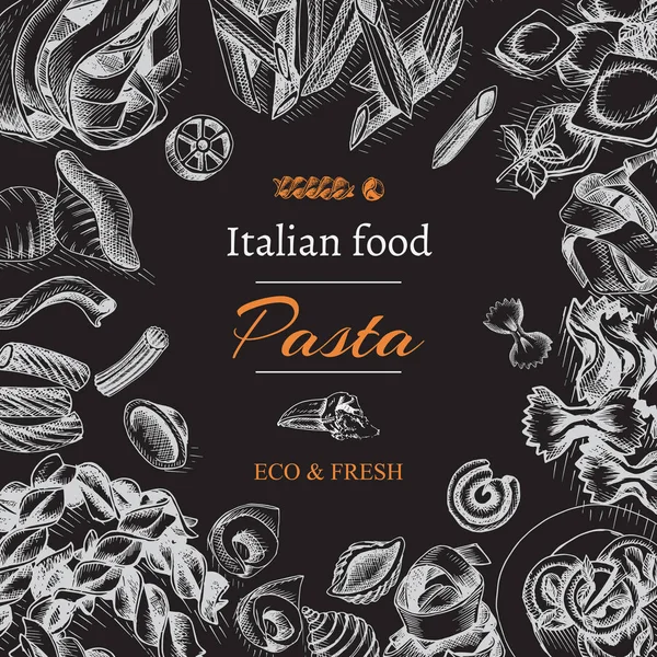 Carta menu cucina italiana — Vettoriale Stock