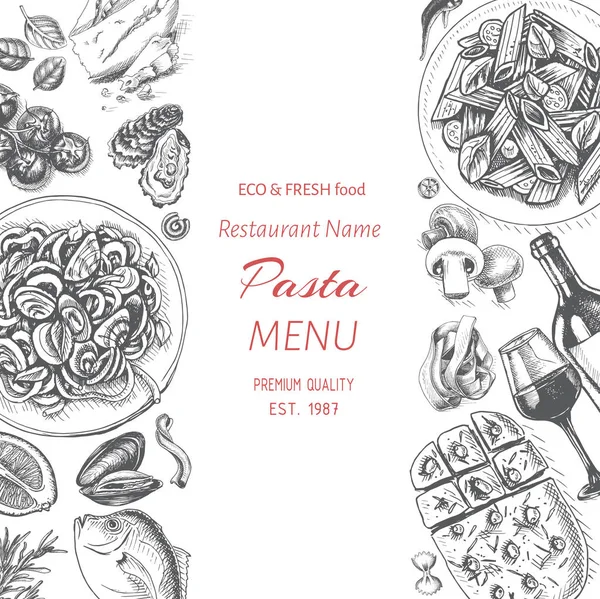 Kartı menüsü İtalyan restoranı