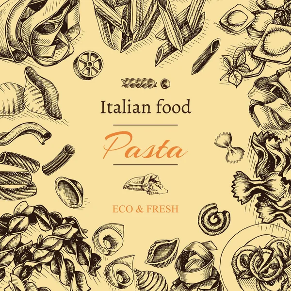 Картка італійської кухні меню — стоковий вектор