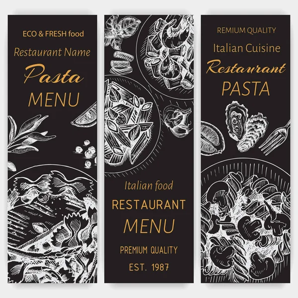 Kartı menüsü İtalyan restoranı