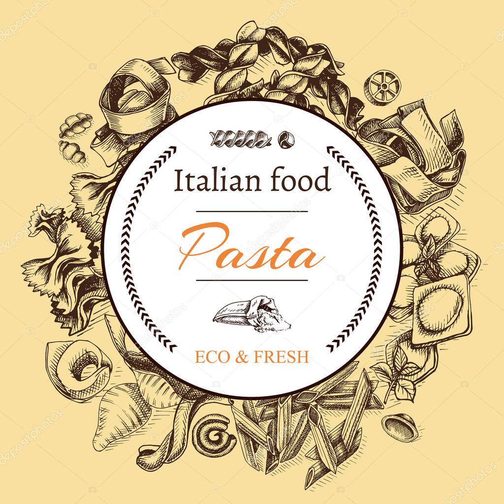  Card Italian food menu