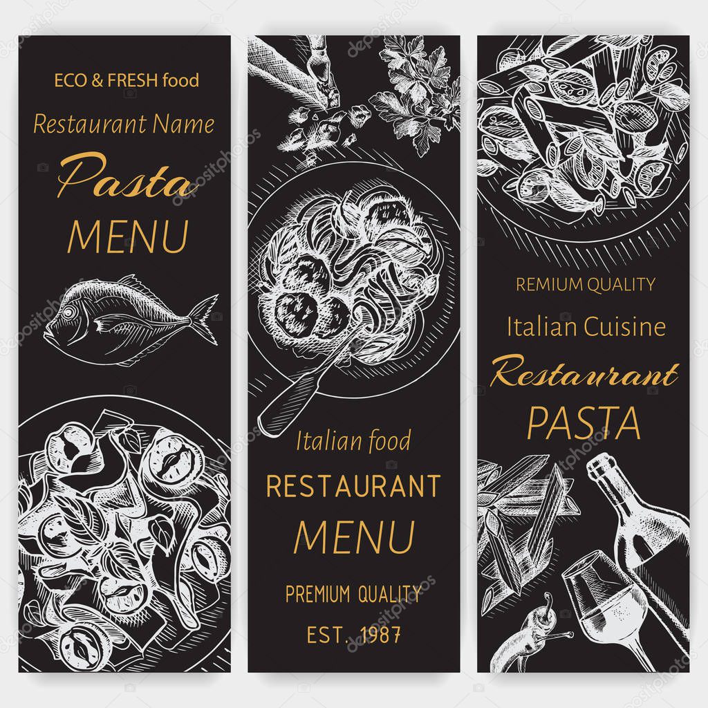 Card menu italian restaurant