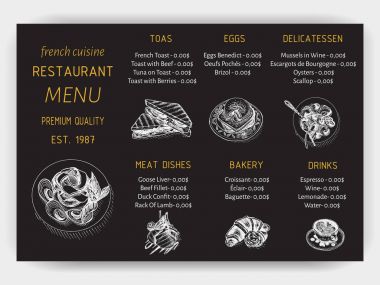 Brunch card menüsü