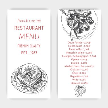 Brunch card menüsü