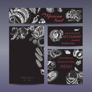 Meksika yemeği menü şablonu