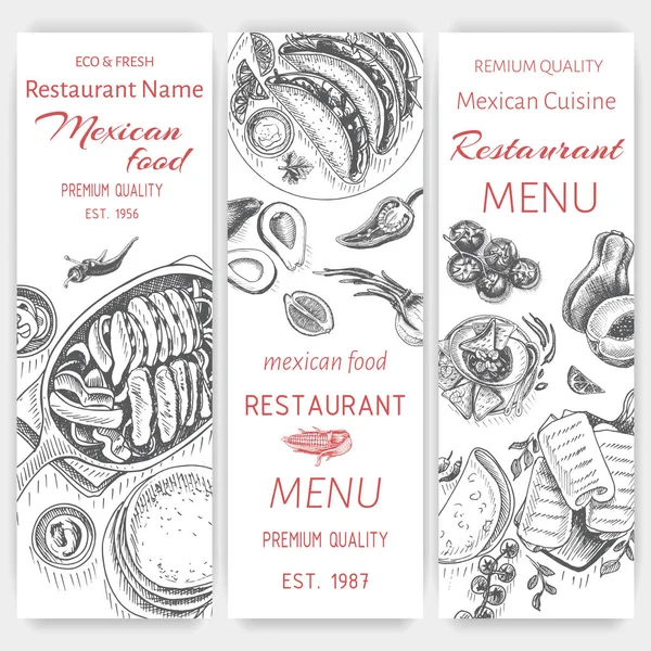 Meksika yemeği menü şablonu