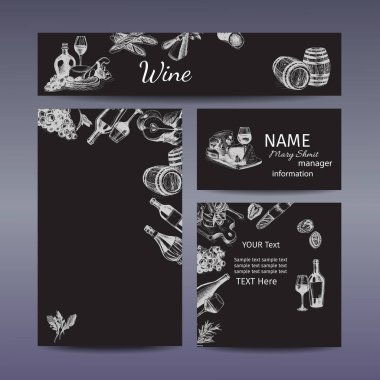 Kurumsal tarzı - şarap ve peynir. 