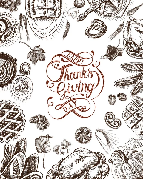 Şükran günü kutlama yemeği gösteren resim