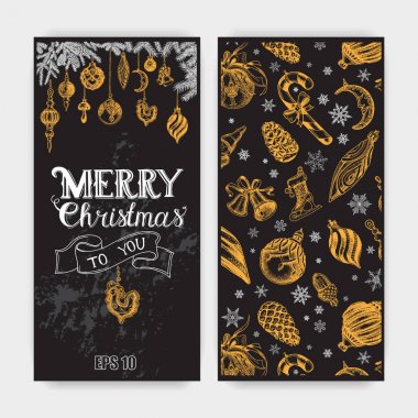 Vintage Noel menüsü. 