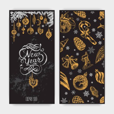 Vintage Noel menüsü. 