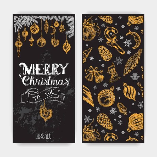 Vintage Noel menüsü. 