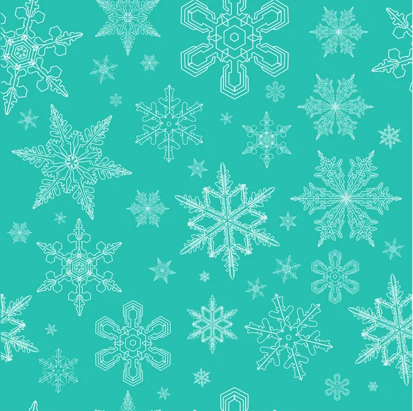 Boże Narodzenie śniegu wzór. płatki śniegu — Wektor stockowy