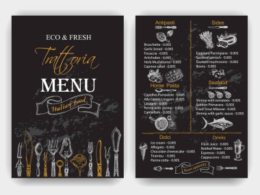 Vector illustration sketch - Vintage Menu