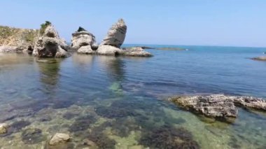 İstanbul Şile Ağva plaj hava dron görünümü.