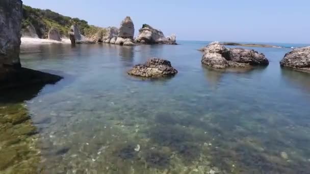 Vista Aérea Del Avión Tripulado Playa Agva Sile Estambul — Vídeos de Stock